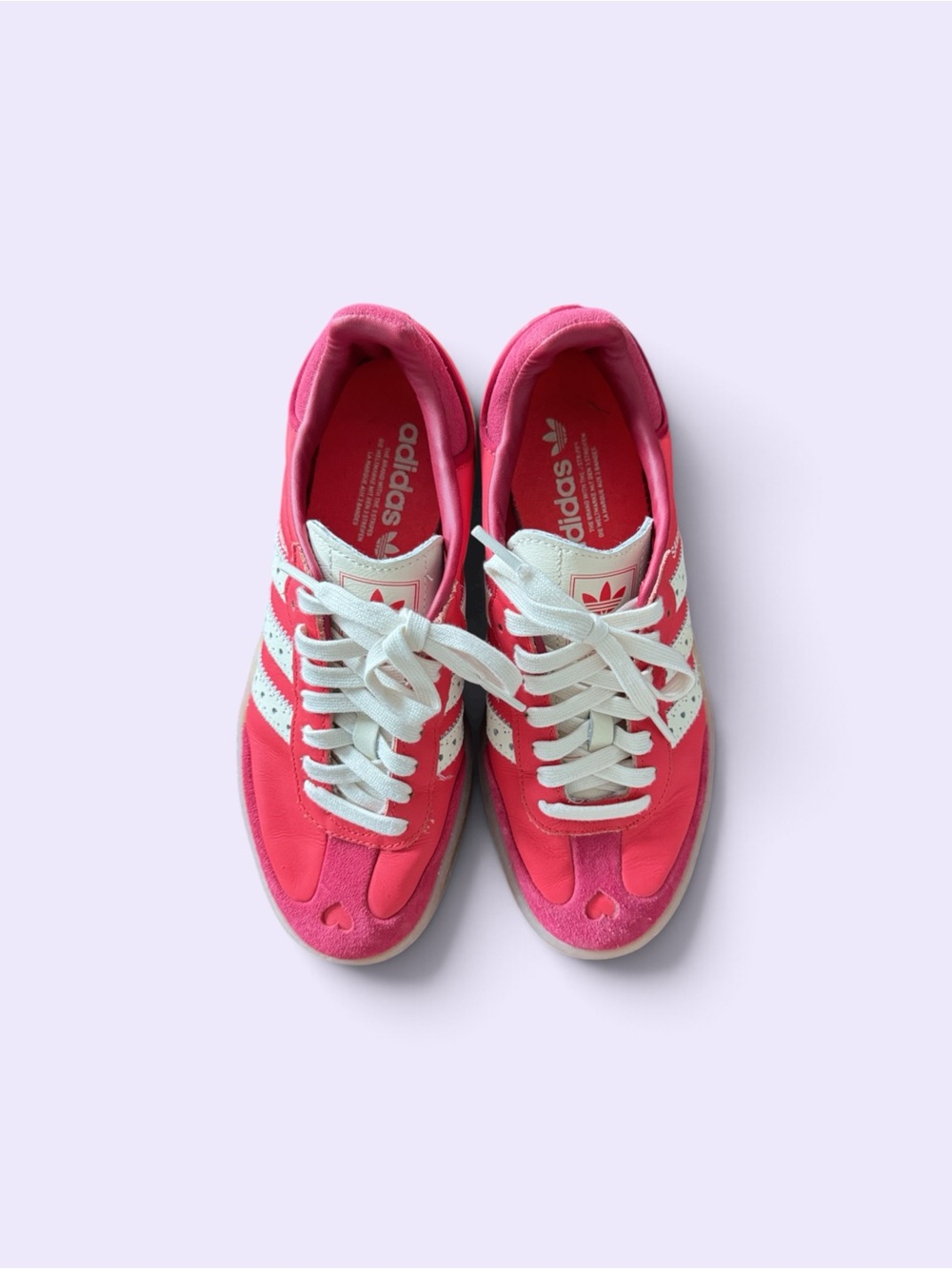 Adidas Samba Valentine's Day Women’s Pink Classic Three-Stripe Sneakers Size 8